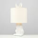image 3 of ValueLights Modern Matt White Ceramic Rabbit Hare Animal Table Lamp