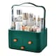 image 1 of Neo Acrylic Makeup Organiser with Lid & Drawers Portable Dustproof Cosmetic Storage Box | Green | Green | 26.5 x 18.2 x 34.7cm | 1