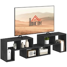 HOMCOM TV Unit for TVs up to 75 Inches, Free Combination TV Stand, Black