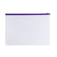 image 6 of Pack of 12 A6 Clear Zippy Bags with Purple Zip
