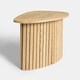 image 9 of OHS Ribbed Round Oval Home Living Room Modern Decor Coffee Side End Table Multi | Light Wood and Black