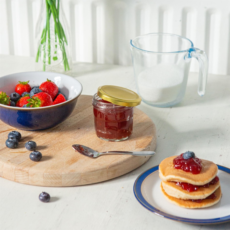 image 1 of Argon Tableware Glass Jam Jars with Lids - 150ml - Pack of 6