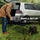 image 5 of Outsunny Portable Folding Camping Table w/ Roll Up Aluminium Top Carry Bag Black