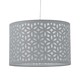 image 2 of First Choice Lighting Set of 2 Grey Laser Cut 30cm Pendant Lightshades Grey