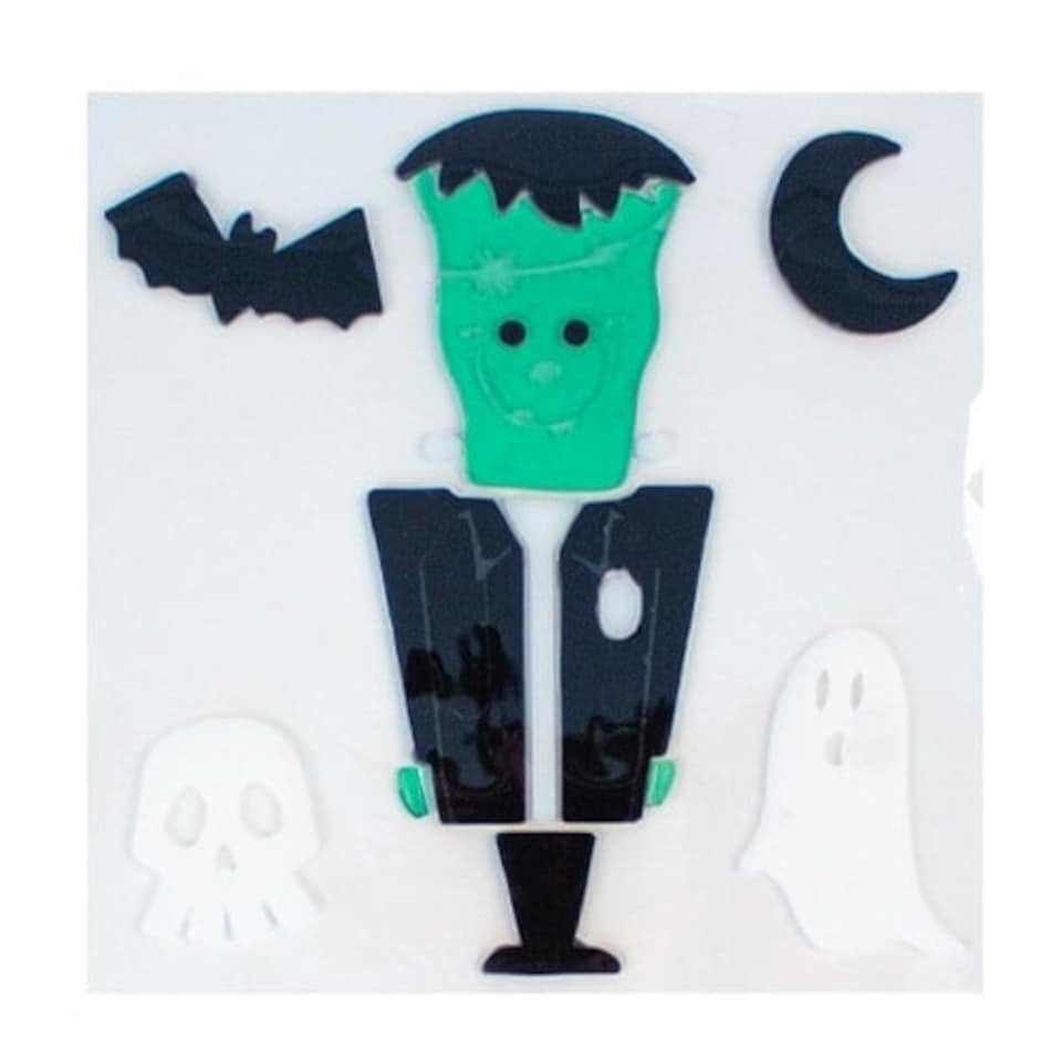 Halloween Frankenstein Gel Stickers Sheet Window Decoration