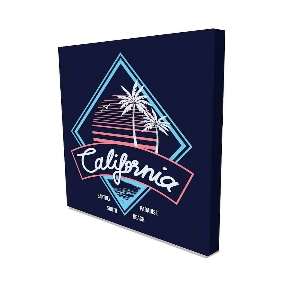 image 1 of 80's Style Vintage Retro California Slogan (Canvas Prints) 20cm x 15cm