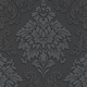 image 1 of AS Creation Lizzy London Baroque Textured Wallpaper - Charcoal Grey - 33ft x 21in | Black