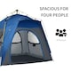 image 3 of Outsunny Four Man Pop Up Tent Automatic Camping Backpacking Dome
