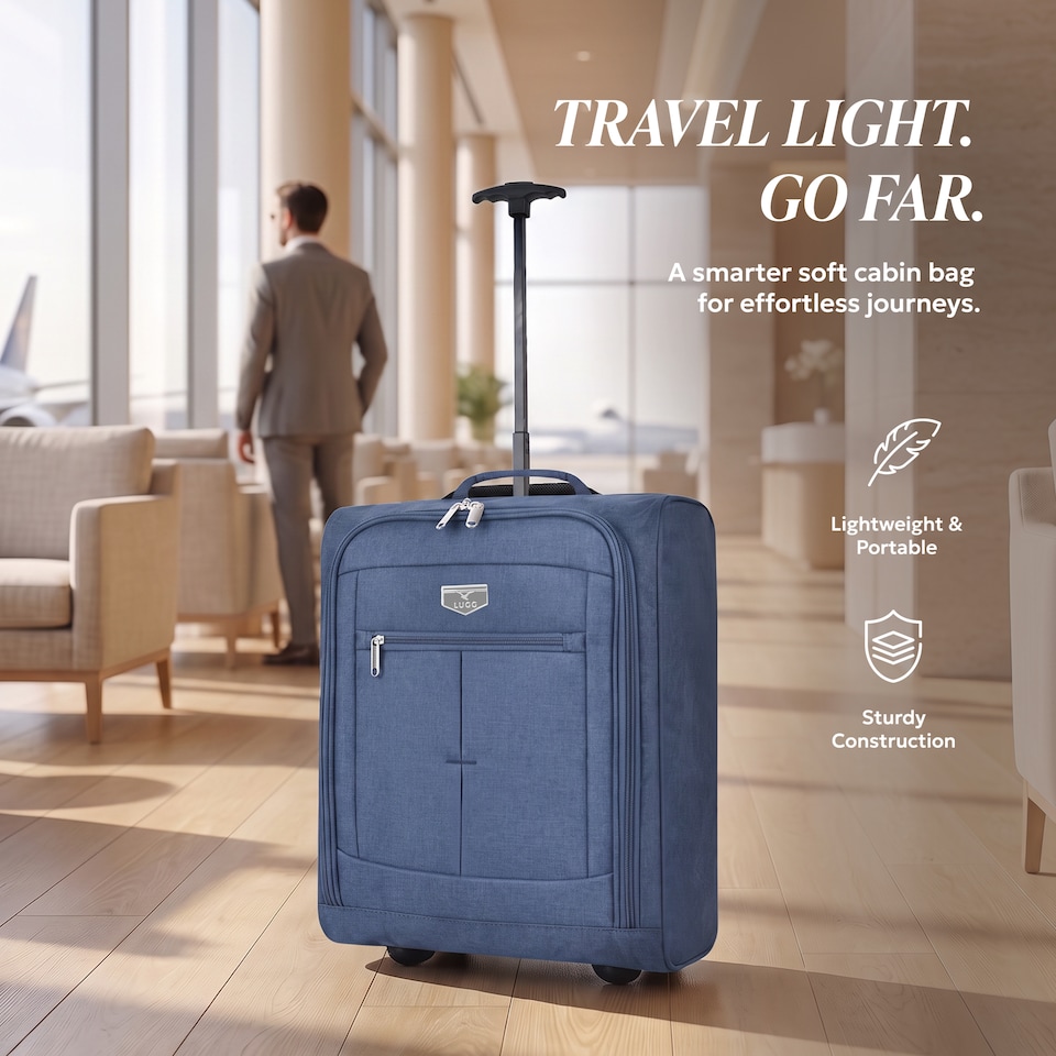 image 1 of Lugg Mars Soft Cabin Bag with Wheels 56x45x25cm for EasyJet Overhead Locker