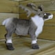 image 2 of 40cm High Standing Fabric Plush Reindeer Christmas Decoration / Ornament