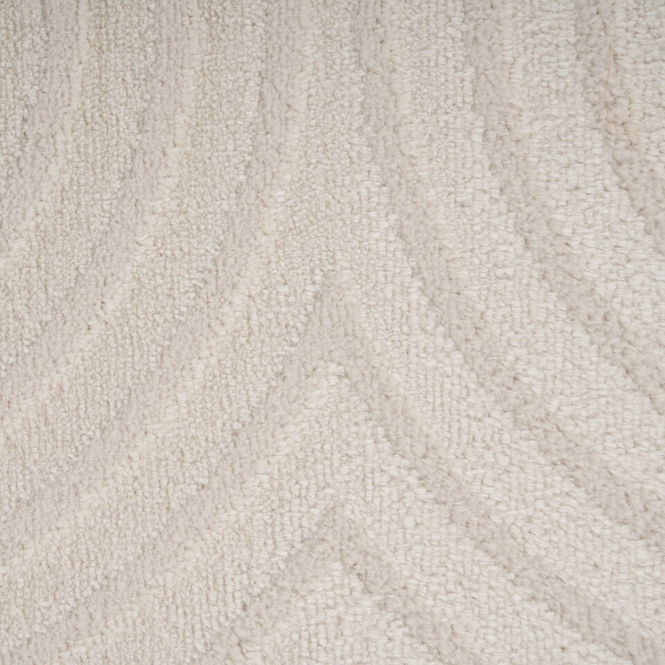 image 1 of KUKOON Retro Grooves Plush Pile Cream Beige Living Room Area Rug 240cm x 330cm