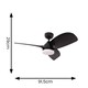 image 6 of ValueLights Black 36 Inch Ceiling Fan Integrated LED & Remote