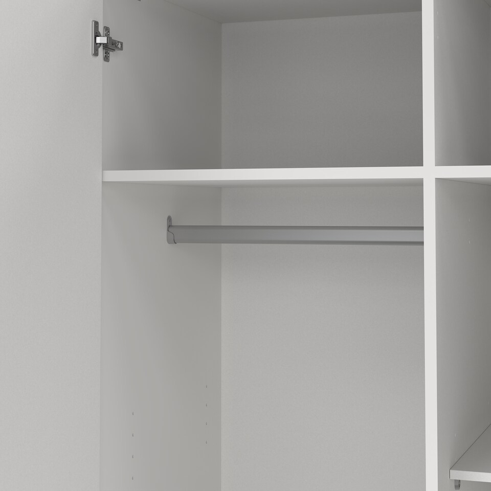 image 1 of Sprint Wardrobe with 2 Doors + 3 Drawers in White