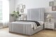 image 2 of Sloomy Kingsley Silver Naples Bed Frame With Mattress With 50" Upholstered Headboard 2'6 Small Single