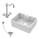 image 1 of Fireclay 595mm - Butler Kitchen Sink - Tap Ledge with Overflow, Classic Tap & Waste Included by Balterley