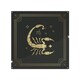 image 1 of Zodiac Scorpio Horoscope In Black & Gold Dining Splash Back | White