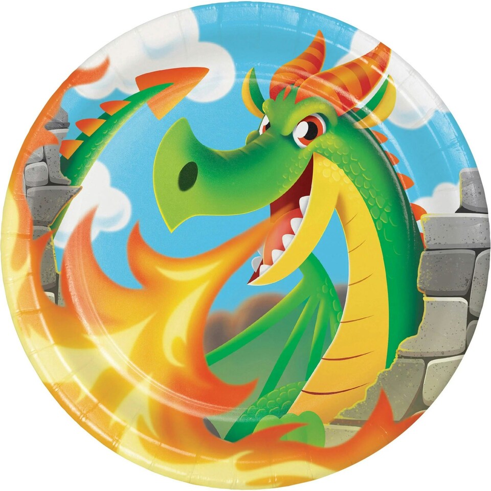 Creative Party Medieval Dragon Birthday Foil Balloon - Multicoloured - One Size