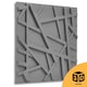 image 8 of NOVECRAFTO Geometric 3D Wall Panels – 6 Sheets Covering 1.5 sqm (16.15 sqft) – Decorative PVC Panels 50x50cm – Modern Geometric Line Design Grey