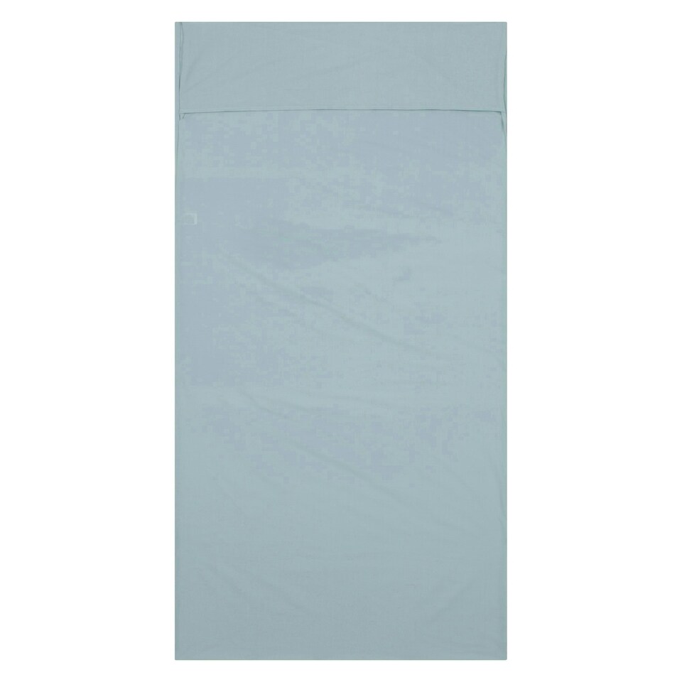 image 1 of Mountain Warehouse Sleeping Bag Liner Water Resistant Warm Camping Accessory Blue | Pale Blue