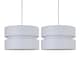 image 1 of Pair of White Layered Easy Fit Light Shades | White | Large | 2