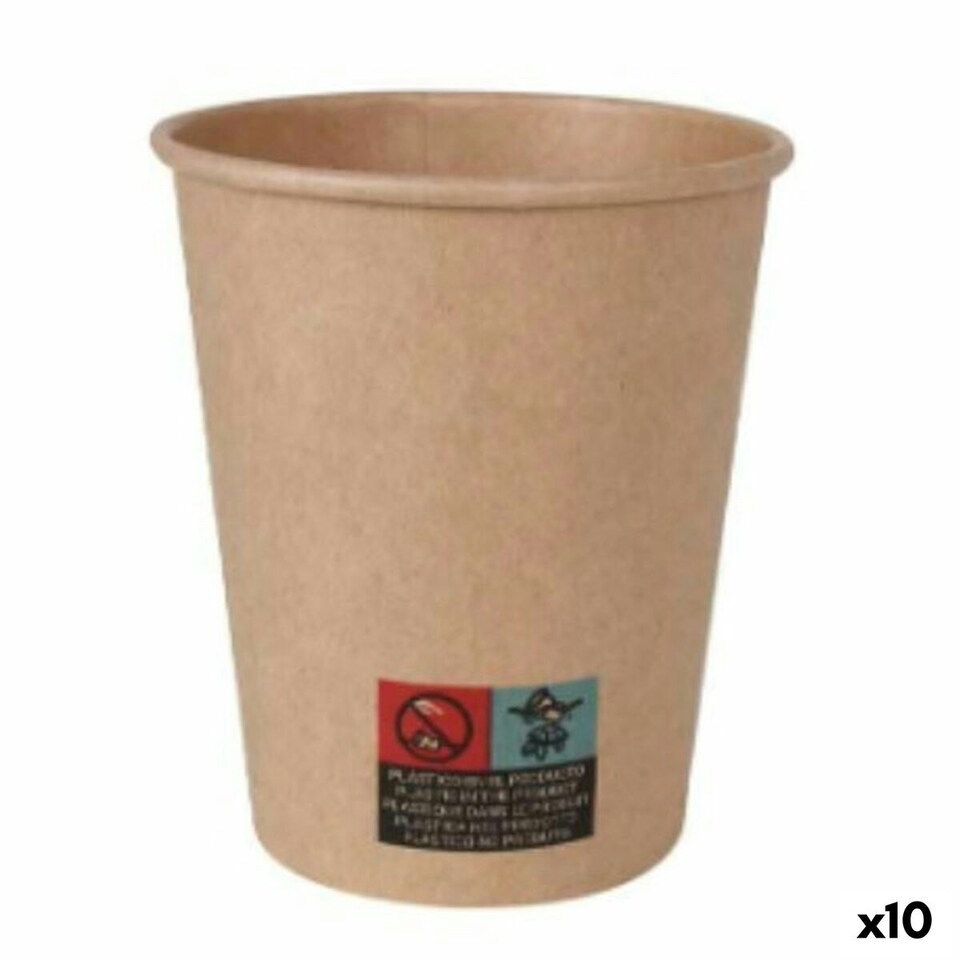 image 1 of Set of glasses Algon Cardboard Disposable 10 Units 250 ml (100 Pieces) N/A