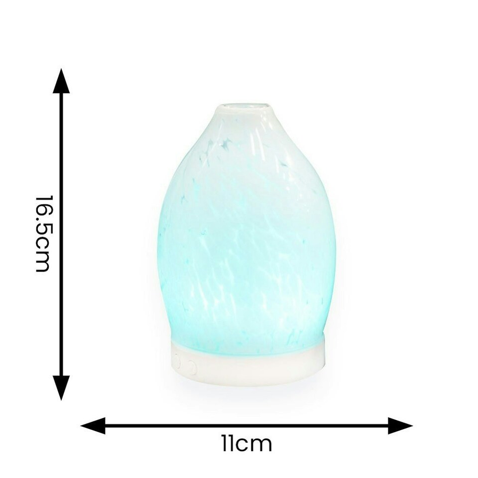 image 1 of ValueLights Confetti Gifting Matte White Table Lamp with White Drum Shade and Integrated LED 5W Multicolour Bulb