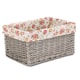 image 1 of Wicker Medium Antique Wash Garden Rose Willow Storage Baskets | Multi | Garden Rose