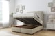 image 2 of Sloomy Pemberton Cream Plush Ottoman Bed With Mattress With 54" Floor Standing Headboard 4' Small Double