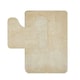 image 1 of VELVETIO Glitter Bath Mat Set Non Slip Water Absorbent Toilet Rugs Cream