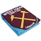 image 3 of West Ham United FC Split Duvet Cover Set - Blue/Maroon/Gold - King