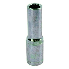 12mm 1/2in Drive Double Deep Long Reach Metric Socket 12 Point Sided Bi-hex