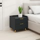 image 2 of HOMCOM Bedside Table with 2 Drawers for Bedroom, Living Room, Black