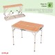 image 5 of Oypla 3ft Folding Outdoor Camping Kitchen Wood Effect Work Top Table and Benches Brown