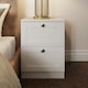 image 1 of FWStyle Artus Shaker 2 Drawer Bedside Table Nightstand Matt White