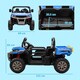 image 5 of HOMCOM Kids Ride on Car, Electric Car for Kids with Electric Bucket, 12V 2 Seater UTV with Shovel, Parental Remote, 4 Spring Suspension Wheels, Working Horn, Music - Blue