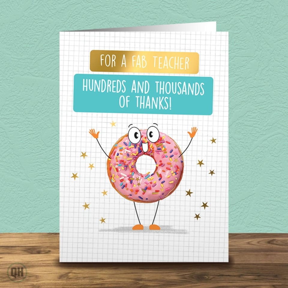 image 1 of Teacher - Hundreds And Thousands Of Thanks! - Funny Teacher Thank You Card