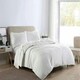 image 1 of Plain Dye Flannelette White Double Duvet Cover Set