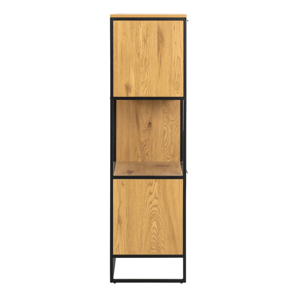 image 1 of Swindon Bookcase with 2 Doors, 3 drawers and 1 Shelves in Black