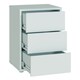 image 5 of Alice Springs Bedside Cabinet with 3 Drawers Push-to-Open in Light Grey