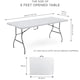 image 2 of 6ft Catering Camping Heavy Duty Folding Trestle Table Picnic Bbq Party | White