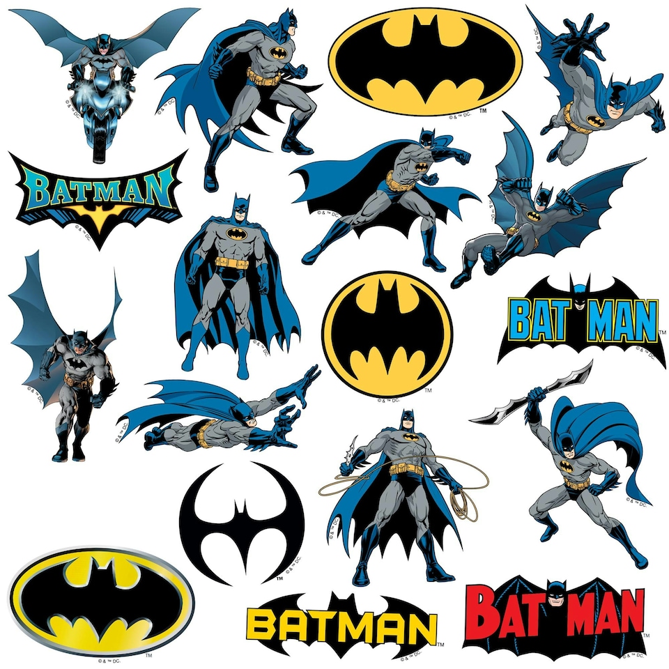 image 1 of Batman Deluxe Poses Stickers (Pack of 50) - Multicoloured - One Size