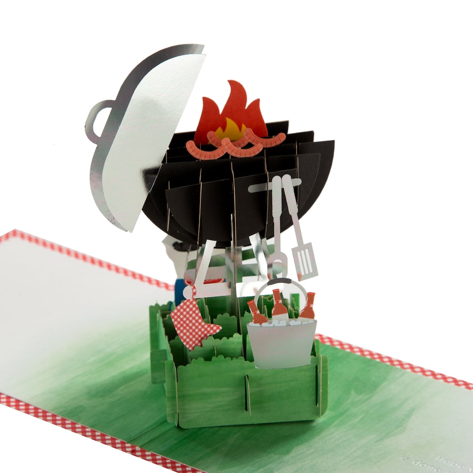 image 1 of Hallmark Father's Day Card For Dad - 3D Pop-Up Barbeque Design