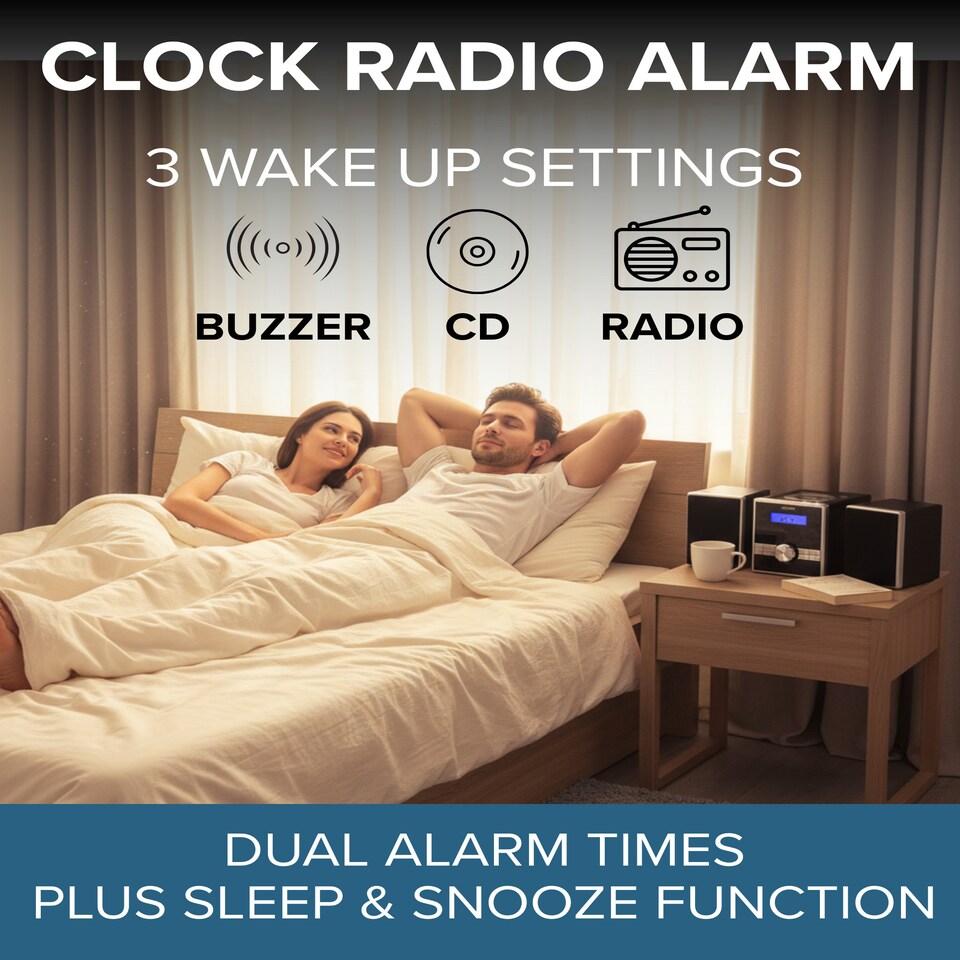 image 1 of Denver Mini HiFi System CD Player For Home With Speakers - CD Micro System Mains Operated - MCA-230