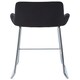 image 2 of Tamzin Black Velvet Bar Chair With Low Arms Black