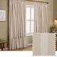 image 1 of Wylder Birdie Stripe Fully Lined Ruffle Pencil Pleat Curtain Pair Natural (W) 117cm x (D) 137cm | Cream | Natural | 1