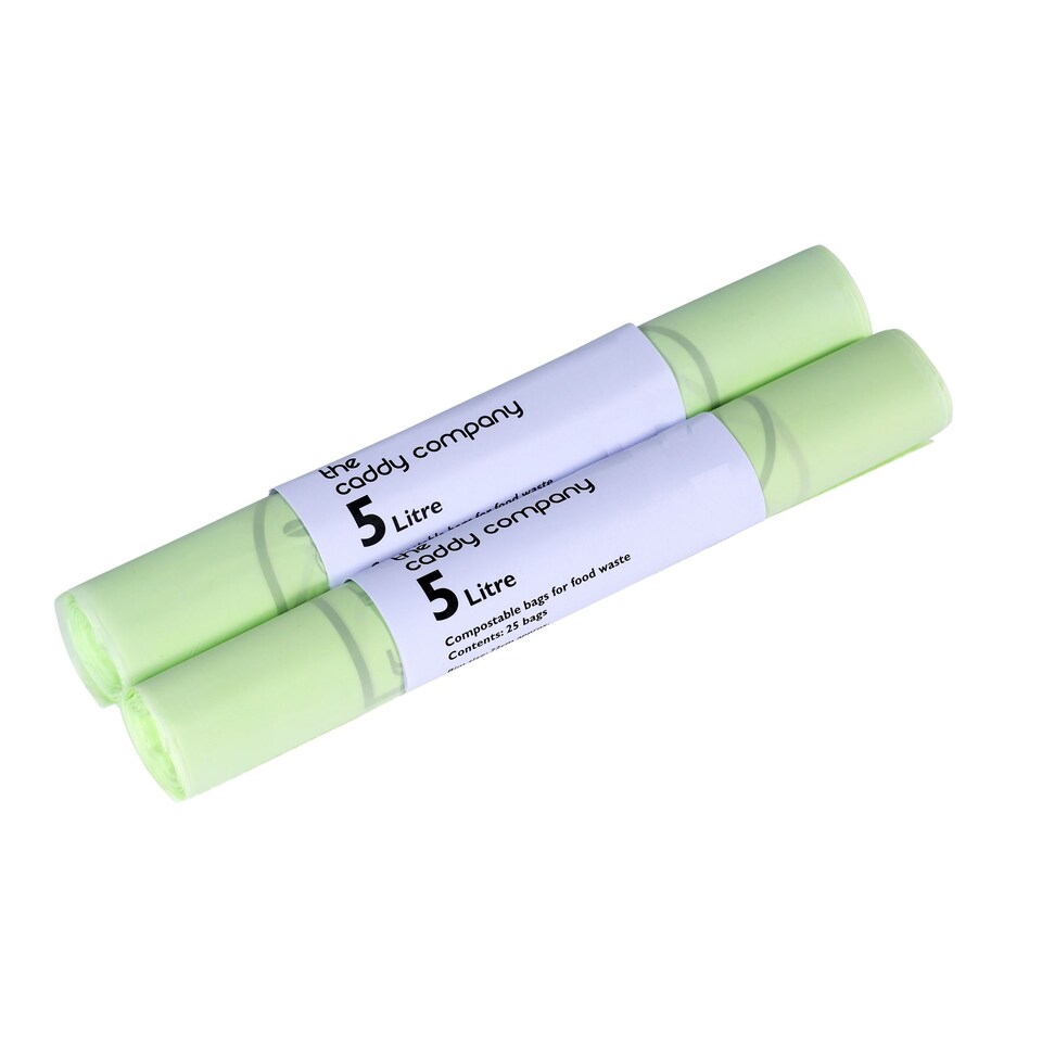 image 1 of The Caddy Company 5 Litre Compostable Food Waste Bin Bags - 2 Rolls