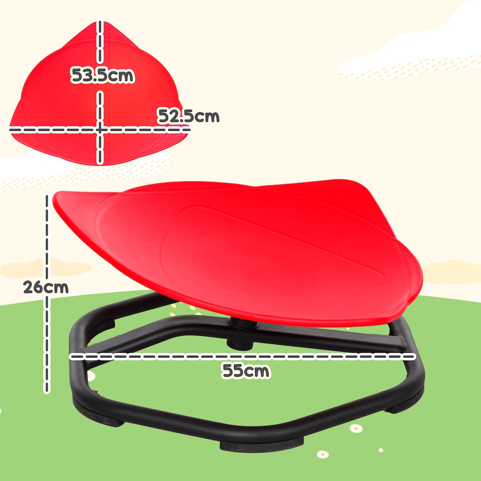 image 1 of AIYAPLAY Sensory Spinning Chair for Kids, for Balance, Coordination, Red