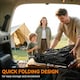 image 3 of Outsunny Outdoor Push Pull Wagon Stroller Cart w/ Canopy Top Black