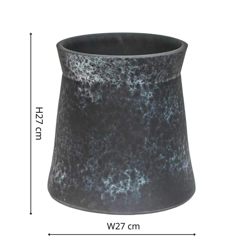 image 1 of Kew Handthrown Planter Basalt Black