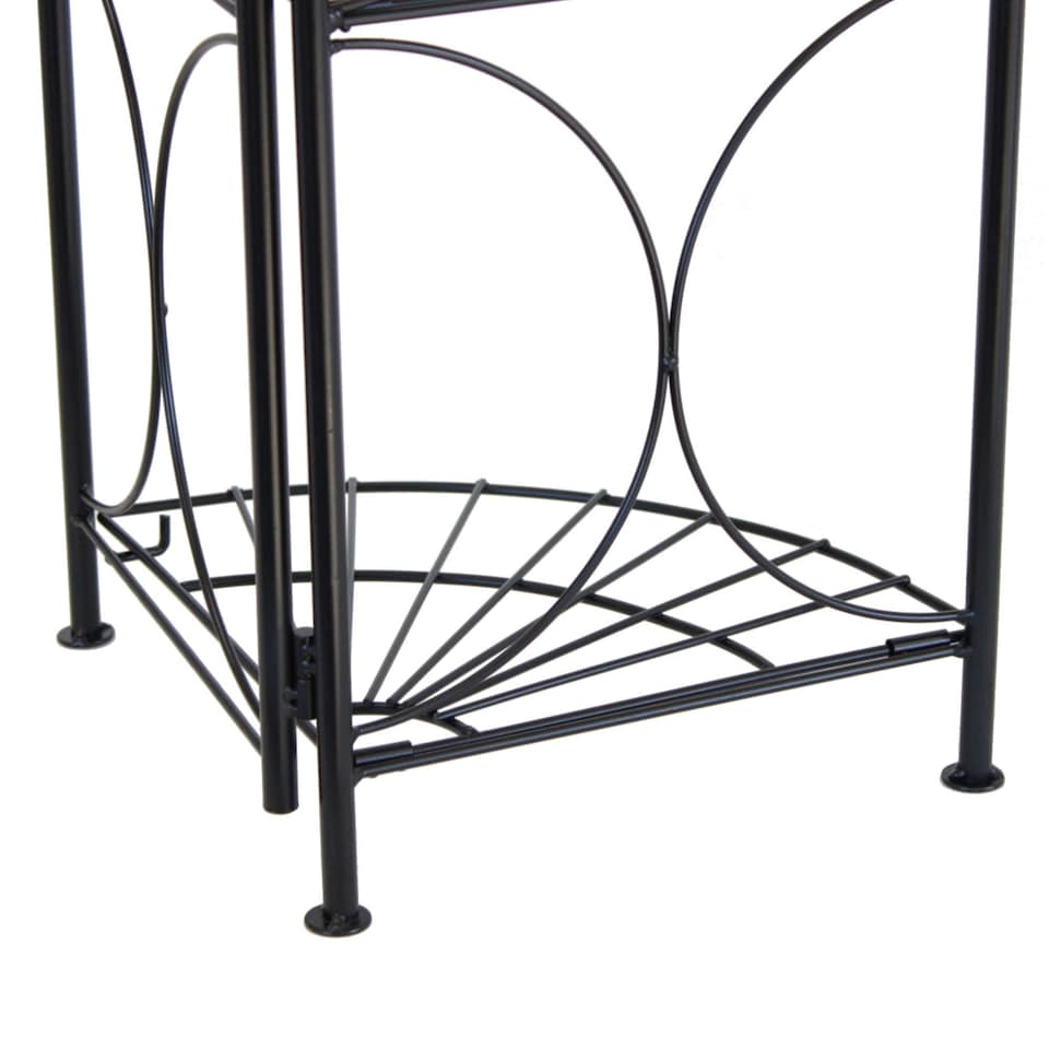 image 1 of 4 Tier Foldable Metal Garden Flower Plant Stand Display Shelf
